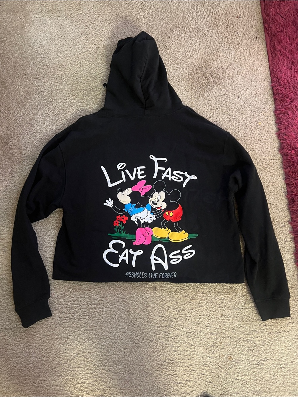 ALF live fast crop hoodie